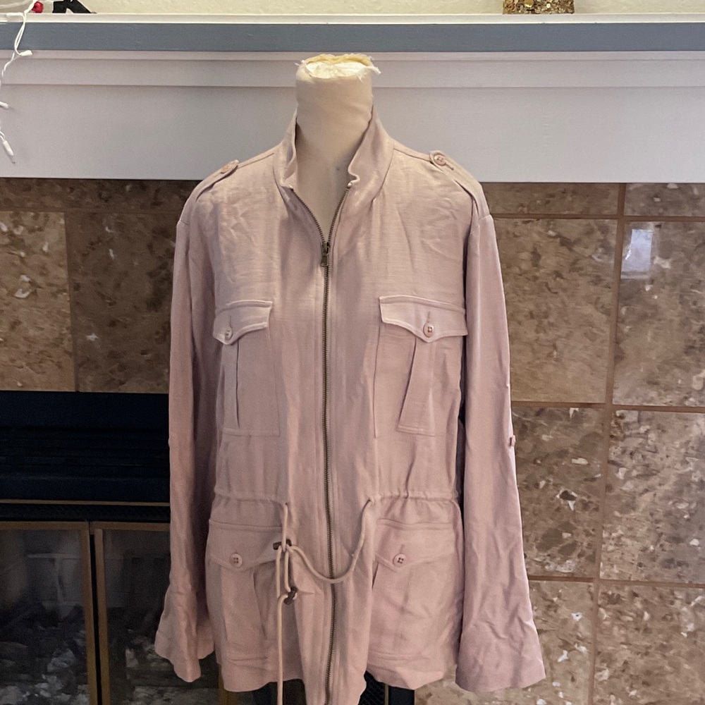 Trina Turk Light Pink Utility Jacket  See measurements